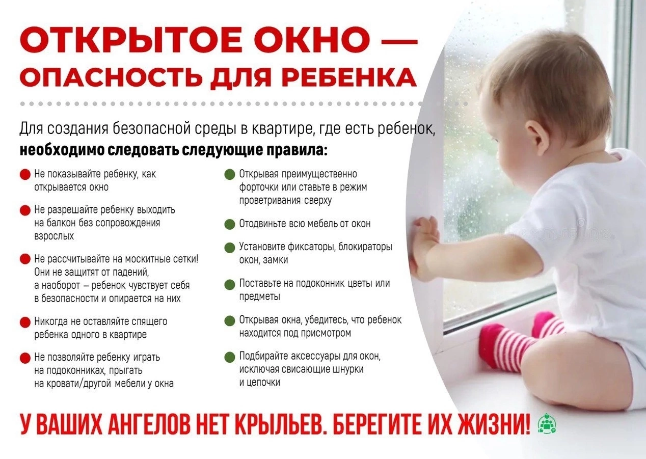 Профилактика выпадения детей из окон.